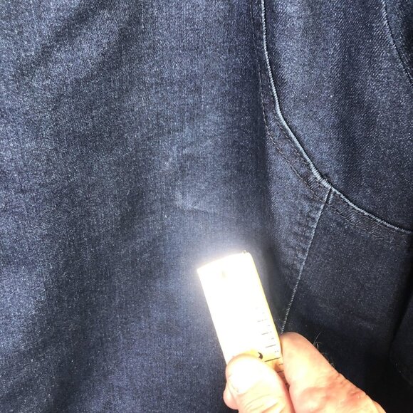 Levi's Jacket Mens Large Blue Denim Quilted Lined Zip Snap Front Stand Collar - Picture 11 of 16